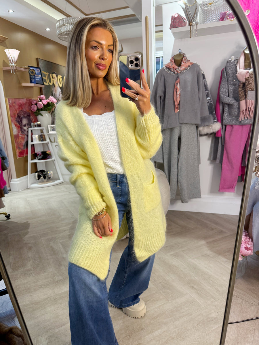 Lemon mohair cardigan – Bella Mella